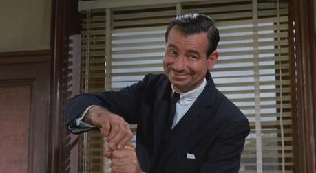 Walter Matthau’s Navy Striped Suit in Charade Walter Matthau’s Navy Striped Suit in Charade