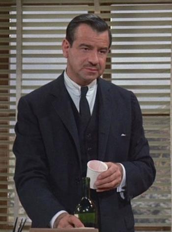 Walter Matthau’s Navy Striped Suit in Charade Walter Matthau’s Navy Striped Suit in Charade