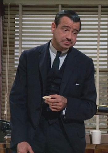 Walter Matthau’s Navy Striped Suit in Charade Walter Matthau’s Navy Striped Suit in Charade