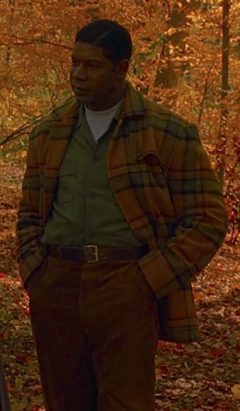Dennis Haysbert’s Yellow Plaid Coat in Far From Heaven Dennis Haysbert’s Yellow Plaid Coat in Far From Heaven