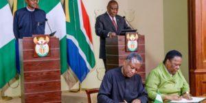 Buhari, Ramaphosa Sign 32 Agreements…Details