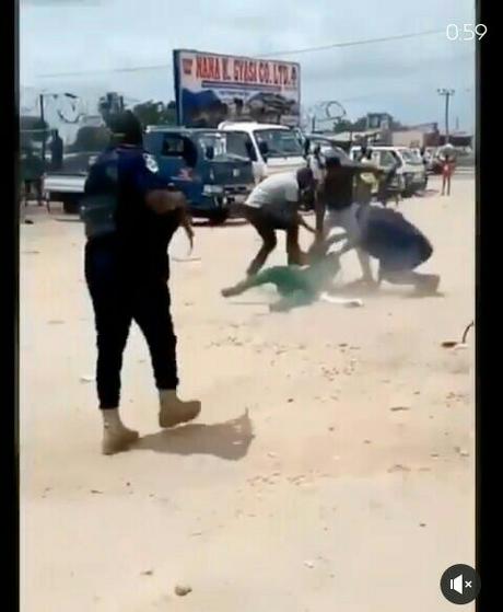 Attack Between A Suspected Mentally challenged Armed Man And Ghanaian Policemen