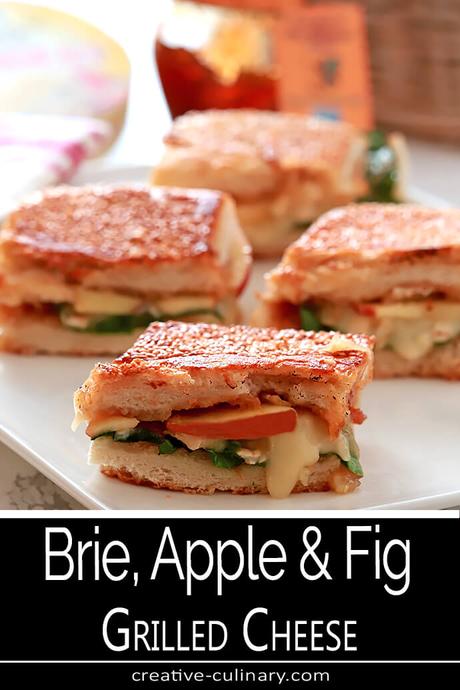 Brie, Apple, and Fig Grilled Cheese Sandwich