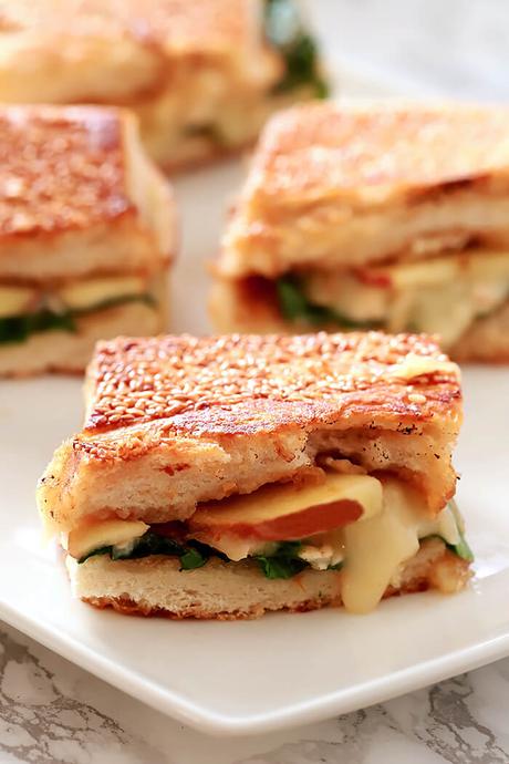 Brie, Apple, and Fig Grilled Cheese Sandwich