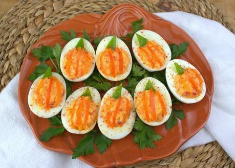 Jack O’ Lantern Deviled Eggs