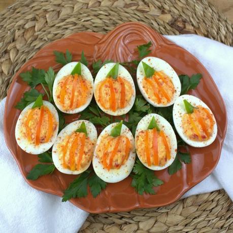 Jack O’ Lantern Deviled Eggs