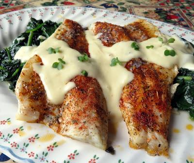 Baked Sea Bass with a Lemon Parmesan Cream