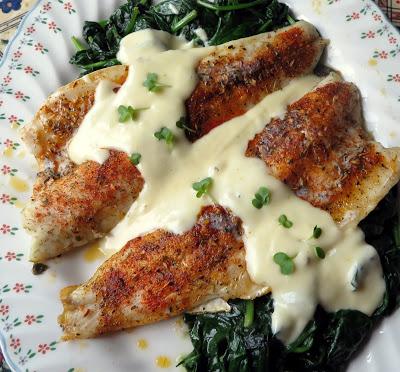 Roasted Sea Bass with a Lemon Parmesan Cream