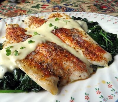 Baked Sea Bass with a Lemon Parmesan Cream