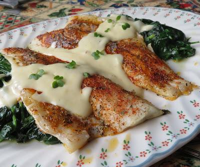 Baked Sea Bass with a Lemon Parmesan Cream