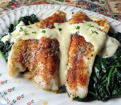 Baked Sea Bass with a Lemon Parmesan Cream