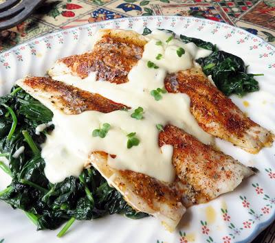 Baked Sea Bass with a Lemon Parmesan Cream