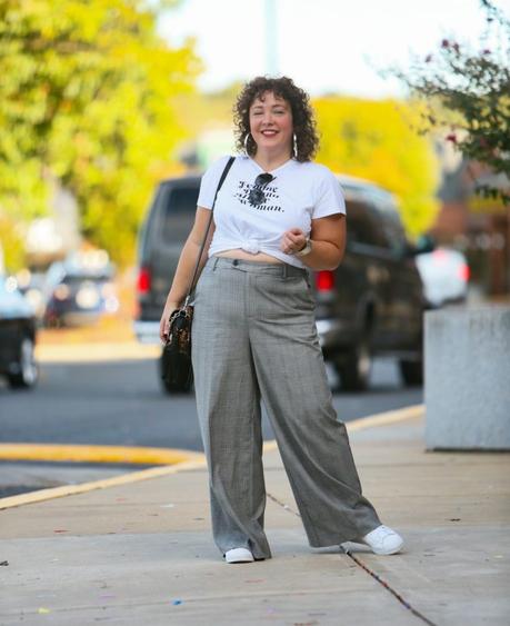 Wide-Leg Pants with Sneakers