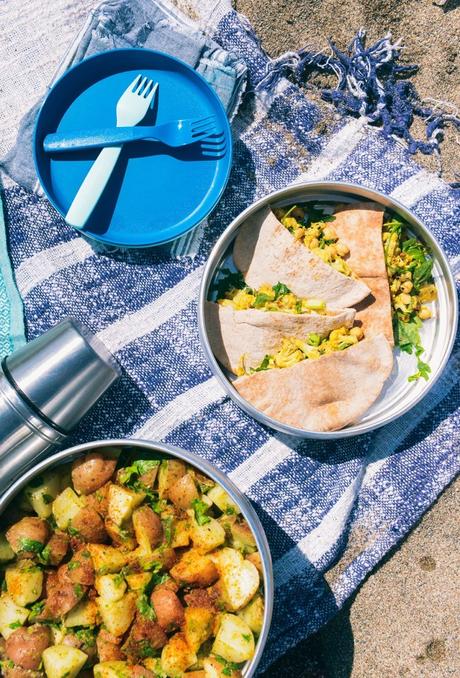 A Vegan Beach Picnic & Curried Cauliflower Wraps