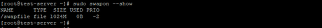 Currently using swap space Currently using swap space