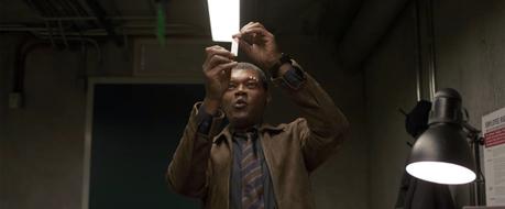 Samuel L. Jackson as Nick Fury in Captain Marvel Samuel L. Jackson as Nick Fury in Captain Marvel