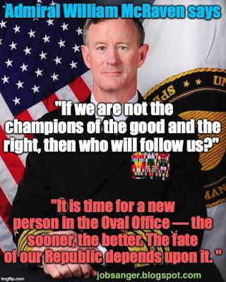 Admiral McRaven Says It's Time To Replace Trump
