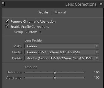 Lens Correction in Lightroom