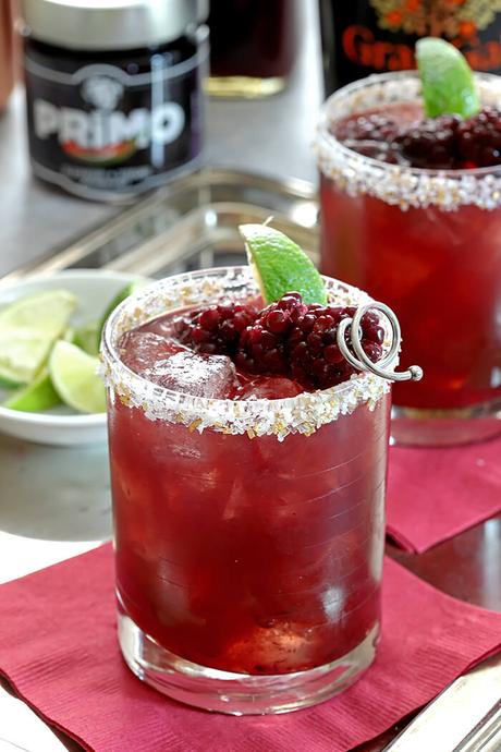 Blackberry Serrano Margarita Cocktail