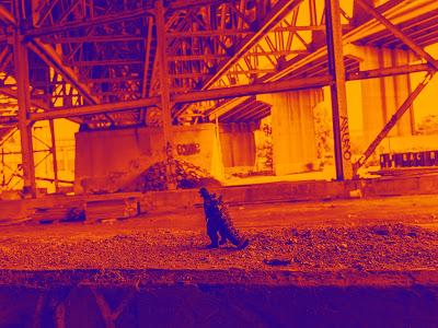 Three Godzillas in Jersey City