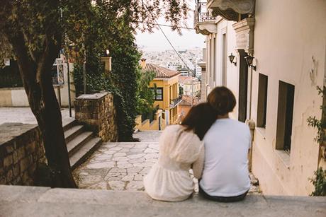 Romantic anniversary photo shoot in Greece | Mariia & Maksym