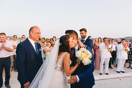 Gorgeous romantic peach and white wedding in Corfu