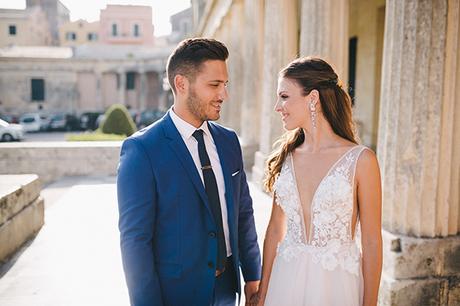 Gorgeous romantic peach and white wedding in Corfu