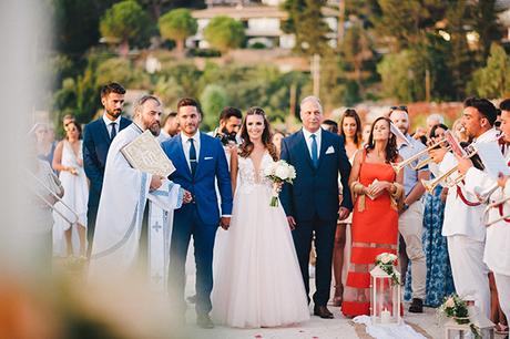 Gorgeous romantic peach and white wedding in Corfu