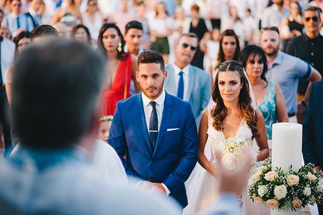 Gorgeous romantic peach and white wedding in Corfu