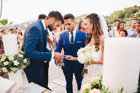 Gorgeous romantic peach and white wedding in Corfu