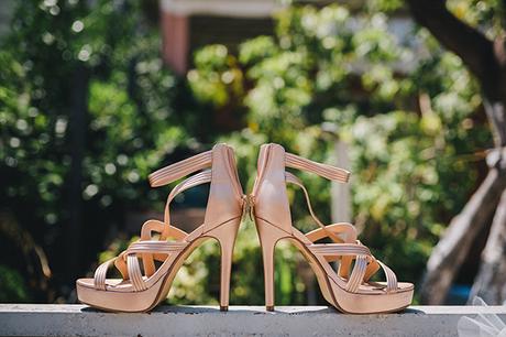 Gorgeous romantic peach and white wedding in Corfu