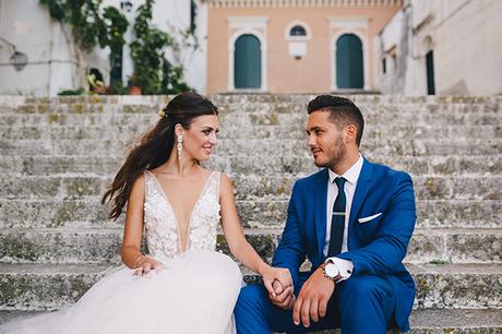 Gorgeous romantic peach and white wedding in Corfu