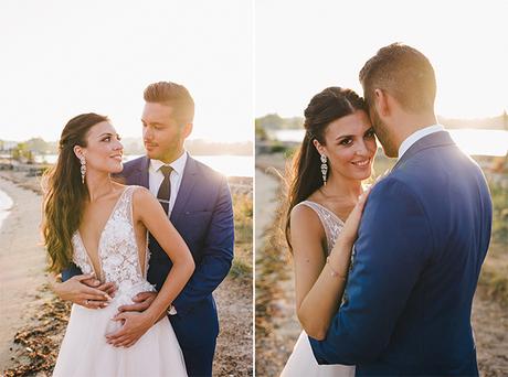 Gorgeous romantic peach and white wedding in Corfu