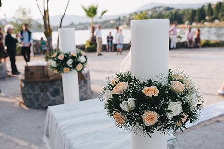 Gorgeous romantic peach and white wedding in Corfu