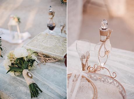 Gorgeous romantic peach and white wedding in Corfu