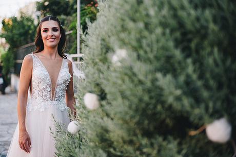 Gorgeous romantic peach and white wedding in Corfu