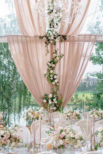 wedding colors 2019 outdoor reception under dusty pink tent decorated with roses and greenery roman_ivanov_weddings