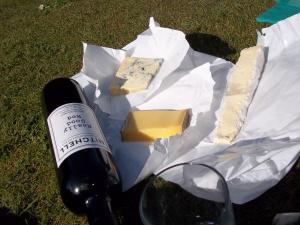 Cheese, wine, sun, Edinburgh