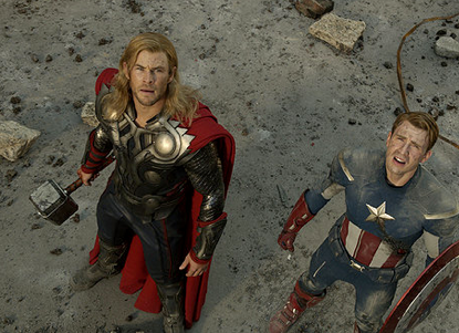 The Avengers stars Robert Downey Jr, Scarlett Johansson and Samuel L. Jackson.