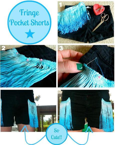 DIY Fringe shorts