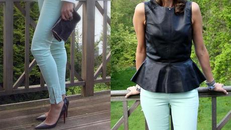 The leather peplum top