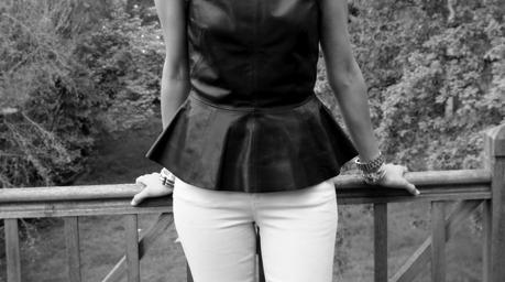 The leather peplum top