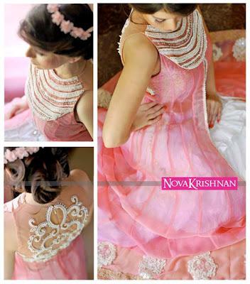 Nova Krishnan Hues & Shades Party Dresses Saree & Frocks Collection 2012