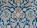 Intricate tile work at Hazrat-Hizr Mosque