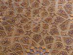 Gold and blue mosaics at the Guri Amir Mausoleum