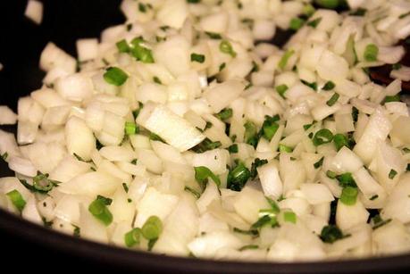 Mashed Potato Cakes with Onions and Kale