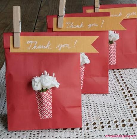 Unique DIY Paper Vase Favor Bag ideas