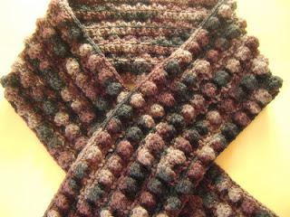 New Crocheted Scarf With Pretty Bobble Stitch!
