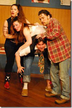 Christine Jennings as Leanne, Shannon O'Neill as Connie, Phil Claudnic as Drew and Jordan Hoisington as Lonnie.  Photo by Paul Metreyeon.