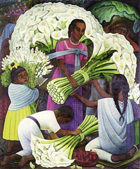 Flower Vendor by Diego Rivera